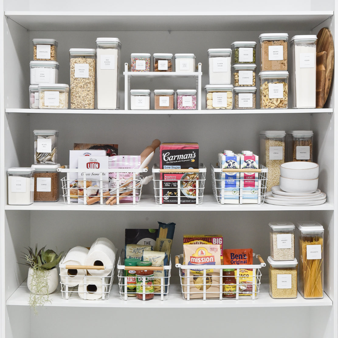 Minimalist Spice Storage Set - White