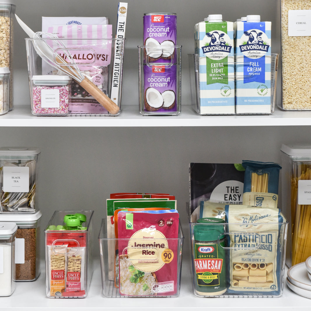 Pantry / Fridge Clear Storage Tub Set