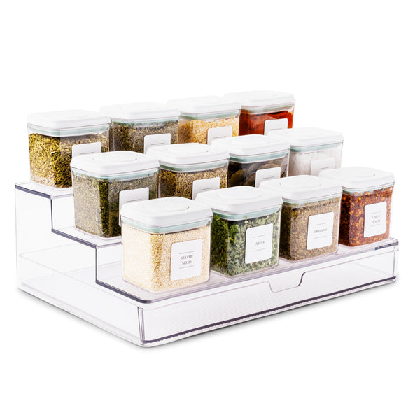 Push Top Spice Container Set Large, Airtight