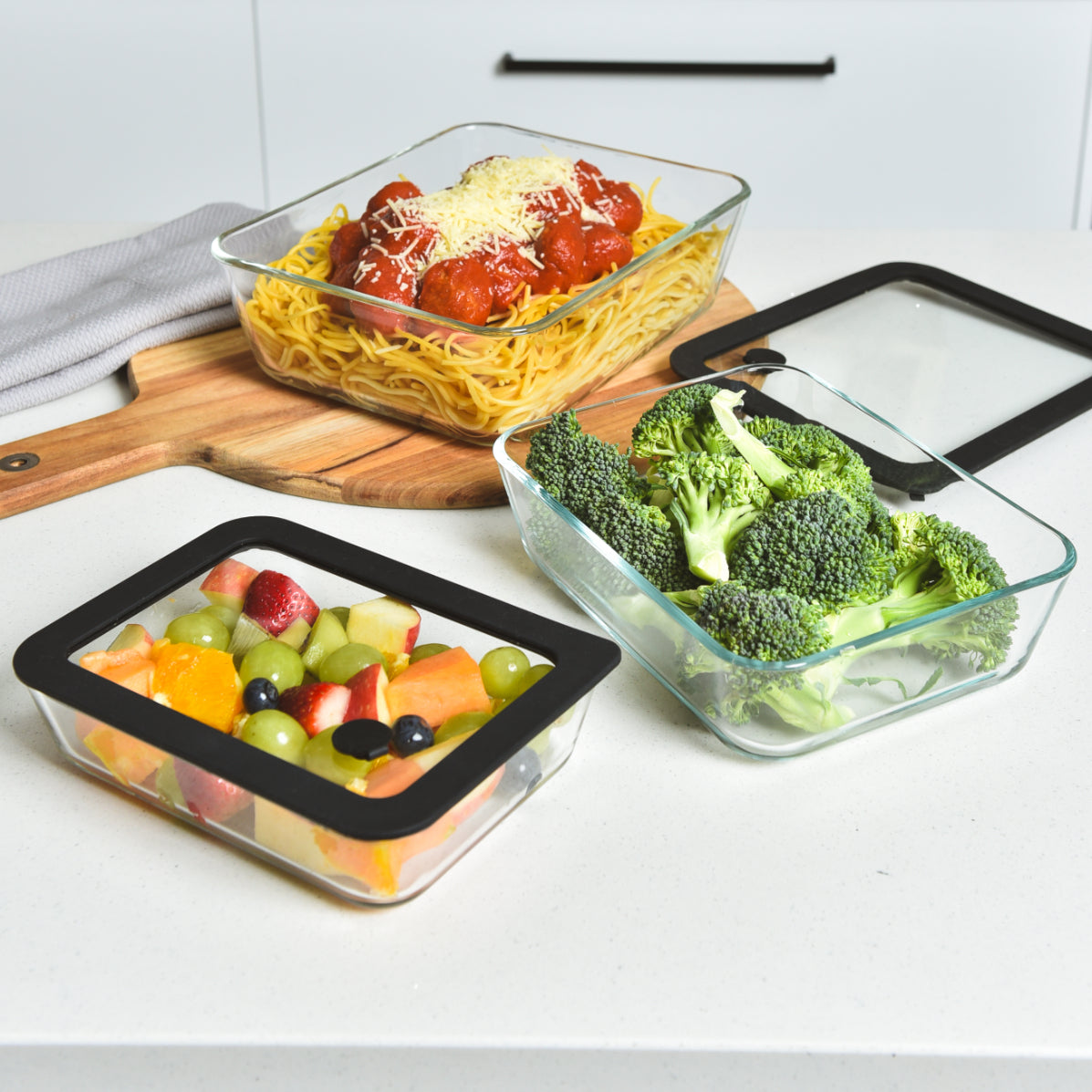 Food Storage Containers 3 Set - Glass