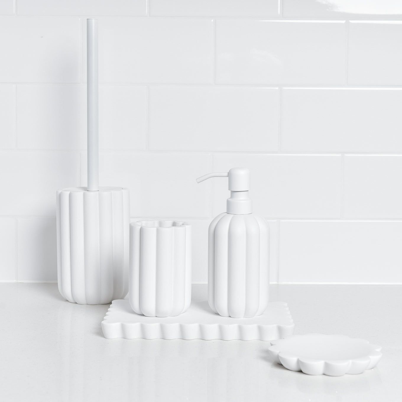 Serenity 5pc Bathroom Set - White