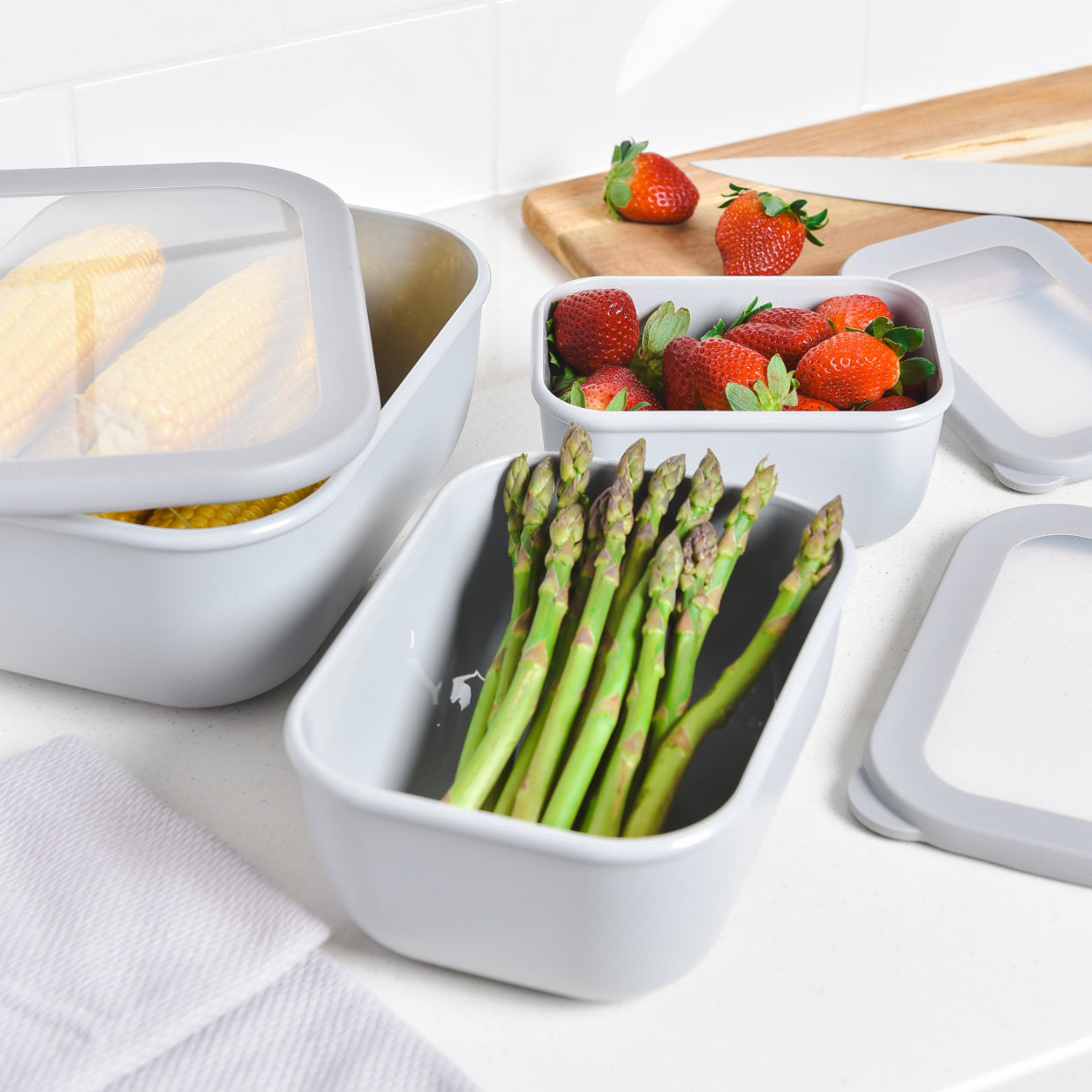 Food Storage Containers 3 Set - Rectangle